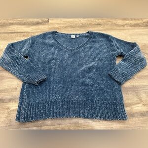 GAP Chenille Sweater — XS Petite — Blue
